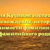 Фамилия Кучинов: исследование происхождения, истории и значимости фамилии для фамилийного рода