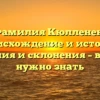 Фамилия Кюлленен: происхождение и история, значения и склонения – все, что нужно знать