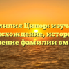 Фамилия Цинор: изучаем происхождение, историю и значение фамилии вместе