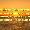 Фамилия Цыгановский: происхождение, история и значение, а также правила склонения — полный гид