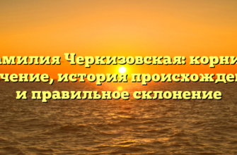 Фамилия Черкизовская: корни и значение, история происхождения и правильное склонение Фамилия Черкизовская: корни и значение, история происхождения и правильное склонение