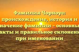 Фамилия Чорноус: происхождение, история и значение фамилии – основные факты и правильное склонение при именовании Фамилия Чорноус: происхождение, история и значение фамилии – основные факты и правильное склонение при именовании