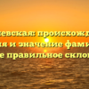 Чепелевская: происхождение, история и значение фамилии, а также правильное склонение