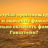 Гохштейн: происхождение, история и значение фамилии. Как правильно склонять фамилию Гохштейн?