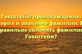 Гохштейн: происхождение, история и значение фамилии. Как правильно склонять фамилию Гохштейн? Гохштейн: происхождение, история и значение фамилии. Как правильно склонять фамилию Гохштейн?