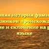 Древняя история фамилии Кавешников: происхождение, значение и склонение на русском языке