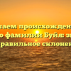 Изучаем происхождение и историю фамилии Буйя: значение и правильное склонение