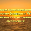 Изучаем происхождение и историю фамилии Чухов: значимость и особенности склонения
