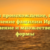 Изучаем происхождение, историю и значение фамилии Иржик: склонение и множественные формы