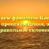 Изучаем фамилию Косюра: история происхождения, значение и правильное склонение