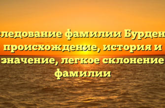 Исследование фамилии Бурденюк: происхождение, история и значение, легкое склонение фамилии