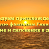 Исследуем происхождение и историю фамилии Гневышев: значение и склонение в деталях
