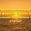 Исследуем происхождение и историю фамилии Цаль: значение и правильное склонение в одной статье!