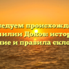 Исследуем происхождение фамилии Доков: история, значение и правила склонения