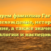 Исследуем фамилию Гаголкин: происхождение, история и склонение, а также значение для генеалогии и наследования