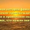 Полная история фамилии Каменов: происхождение, значение и правильное склонение — все, что нужно знать