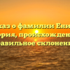 Рассказ о фамилии Енилеев: история, происхождение и правильное склонение.