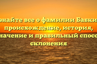 Узнайте все о фамилии Бабкин: происхождение, история, значение и правильный способ склонения
