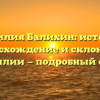 Фамилия Балихин: история, происхождение и склонение фамилии — подробный обзор