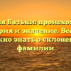 Фамилия Батьки: происхождение, история и значение. Все, что нужно знать о склонении фамилии