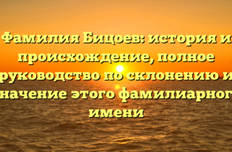 Фамилия Бицоев: история и происхождение, полное руководство по склонению и значение этого фамилиарного имени
