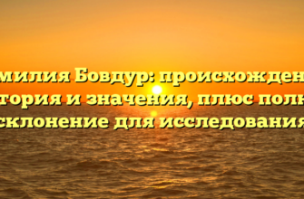 Фамилия Бовдур: происхождение, история и значения, плюс полное склонение для исследования