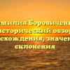 Фамилия Боровиченко: исторический обзор происхождения, значения и склонения