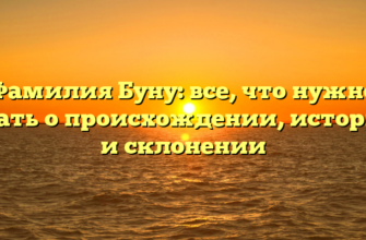 Фамилия Буну: все, что нужно знать о происхождении, истории и склонении