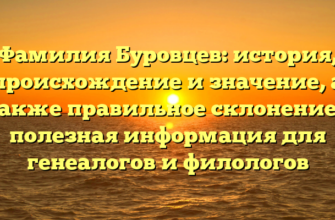 Фамилия Буровцев: история, происхождение и значение, а также правильное склонение – полезная информация для генеалогов и филологов