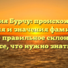 Фамилия Бурчу: происхождение, история и значения фамилии, а также правильное склонение — все, что нужно знать!