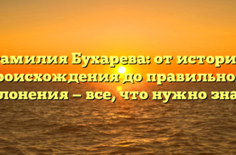Фамилия Бухарева: от истории происхождения до правильного склонения — все, что нужно знать