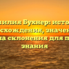 Фамилия Бухнер: история происхождения, значения и правила склонения для полного знания