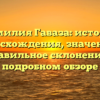 Фамилия Гаваза: история происхождения, значения и правильное склонение в подробном обзоре