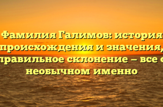 Фамилия Галимов: история происхождения и значения, правильное склонение — все о необычном именно