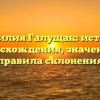 Фамилия Галущак: история происхождения, значения и правила склонения