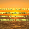 Фамилия Гама: все, что нужно знать о происхождении, истории и значении фамилии, а также правильное склонение