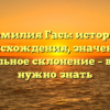 Фамилия Гась: история происхождения, значение и правильное склонение – всё, что нужно знать