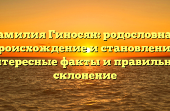 Фамилия Гиносян: родословная, происхождение и становление, интересные факты и правильное склонение Фамилия Гиносян: родословная, происхождение и становление, интересные факты и правильное склонение