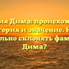 Фамилия Дима: происхождение, история и значение. Как правильно склонять фамилию Дима?