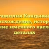 Фамилия Кандыбка: происхождение, история и значение именного наследия в деталях