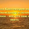 Фамилия Кантемиров: история, происхождение и склонение фамилии – все, что вам нужно знать