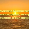 Фамилия Каппи: всё о происхождении, истории, значении и склонении!
