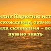 Фамилия Карюгин: история происхождения, значения и правила склонения — все, что нужно знать