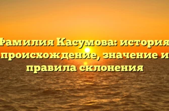 Фамилия Касумова: история, происхождение, значение и правила склонения Фамилия Касумова: история, происхождение, значение и правила склонения