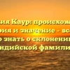 Фамилия Каур: происхождение, история и значение – все, что нужно знать о склонении этой индийской фамилии