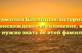 Фамилия Кислицын: история, происхождение и склонение, все, что нужно знать об этой фамилии. Фамилия Кислицын: история, происхождение и склонение, все, что нужно знать об этой фамилии.