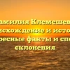 Фамилия Клемешева: происхождение и история, интересные факты и способы склонения