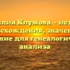 Фамилия Клумова — история происхождения, значение и склонение для генеалогического анализа