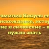 Фамилия Кокуев: его происхождение, история, значение и склонение — все, что нужно знать