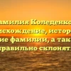 Фамилия Коледенков: происхождение, история и значение фамилии, а также как правильно склонять
